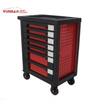 2017 New Style Red Color 7 Drawers Garage Metal tool trolley