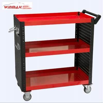 Hot sale 3 layers metal utility tools cart with wheel