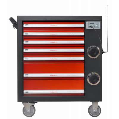 7-Drawers Oem Tool Box Roller Cabinet with audio equipment