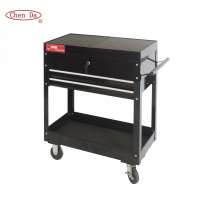 High quality metal 2 drawers tool cart/tool trolley with central lock