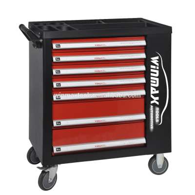 New design Automative Storage Tool Box Mobile Tool Trolley Metal Toolbox with 5 drawers equipped